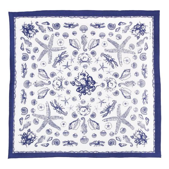 Liquid Blue Sea Creatures Blue Bandana