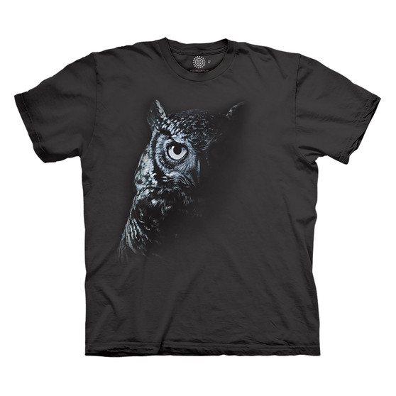 Liquid Blue Shadow Owl Classic Cotton T-Shirt