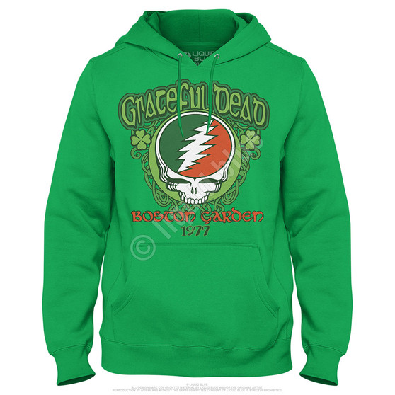 Liquid Blue Shamrock 77 Hoodie