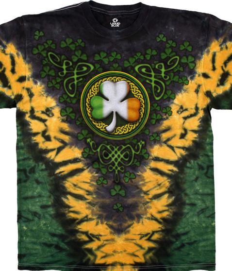 liquid blue Shamrock V Tie-Dye T-Shirt