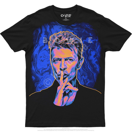 Liquid Blue SHHH Bowie Black Athletic T-Shirt