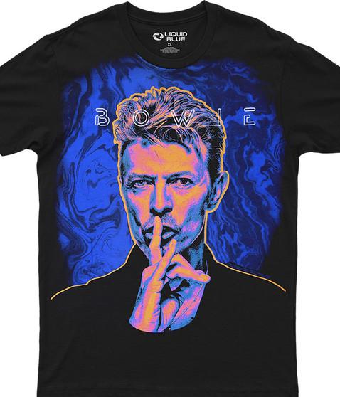 liquid blue SHHH Bowie Black Athletic T-Shirt