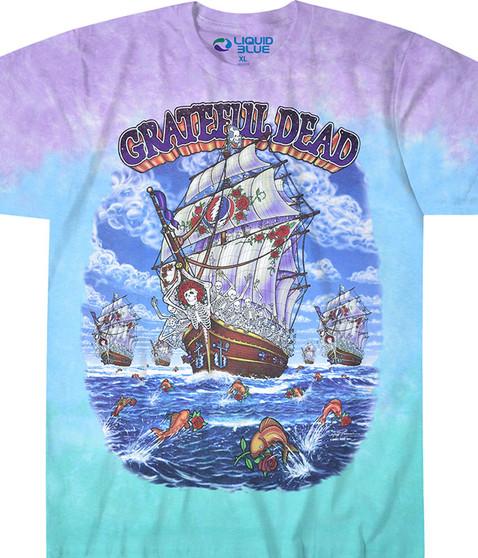 liquid blue Ship Of Fools Tie-Dye T-Shirt