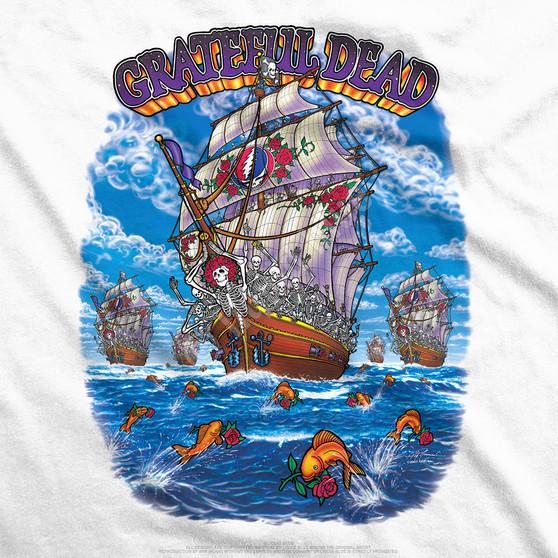 Liquid Blue Ship Of Fools White T-Shirt