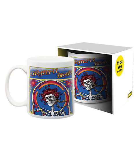 liquid blue Skull and Roses White Mug