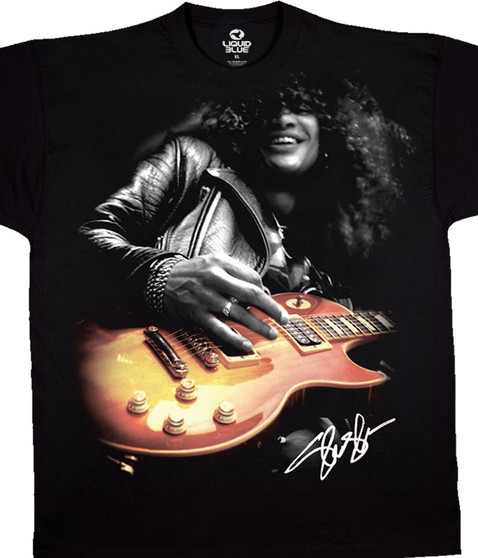 liquid blue Slash Guitar Black T-Shirt