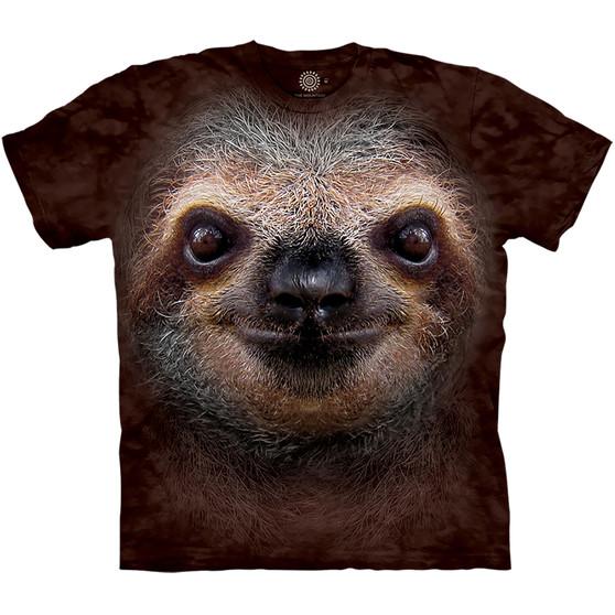 Liquid Blue Sloth Face Classic Cotton T-Shirt