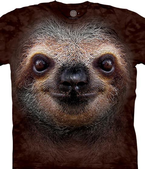 liquid blue Sloth Face Classic Cotton T-Shirt