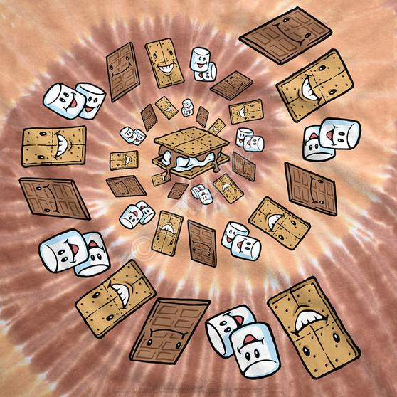 Liquid Blue Smores Spiral Tie-Dye T-Shirt