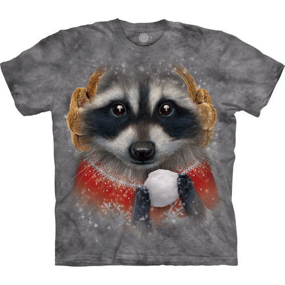 Liquid Blue Snowball Raccoon Kids' T-Shirt