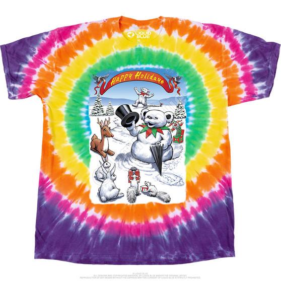 Liquid Blue Snowman Bear T-Shirt