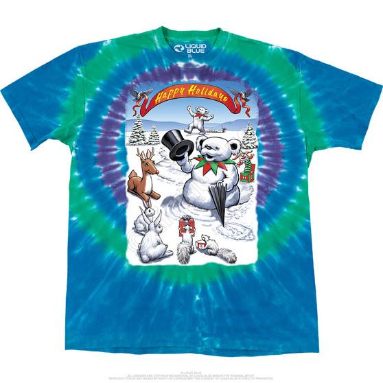 Liquid Blue Snowman Bear T-Shirt