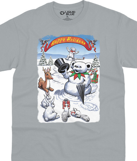 liquid blue Snowman Bear T-Shirt