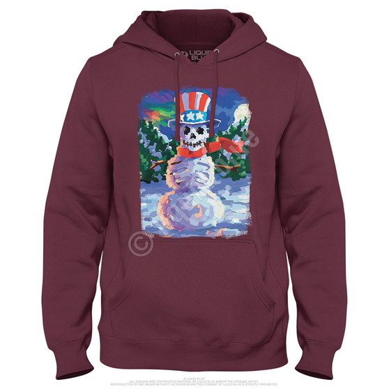 Liquid Blue Snowman Skeleton Hoodie