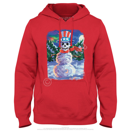 Liquid Blue Snowman Skeleton Hoodie