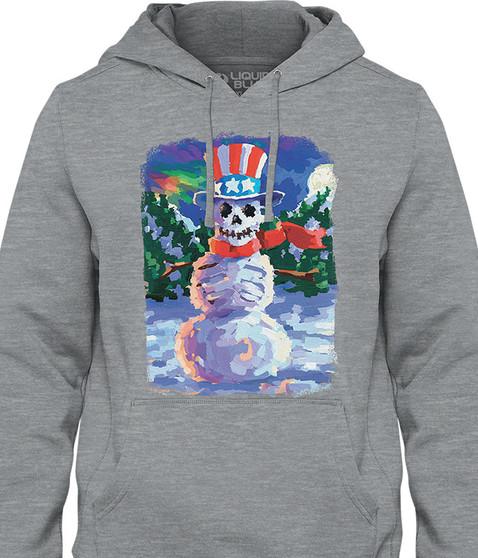 liquid blue Snowman Skeleton Hoodie