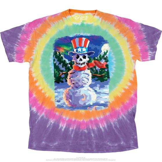 Liquid Blue Snowman Skeleton T-Shirt