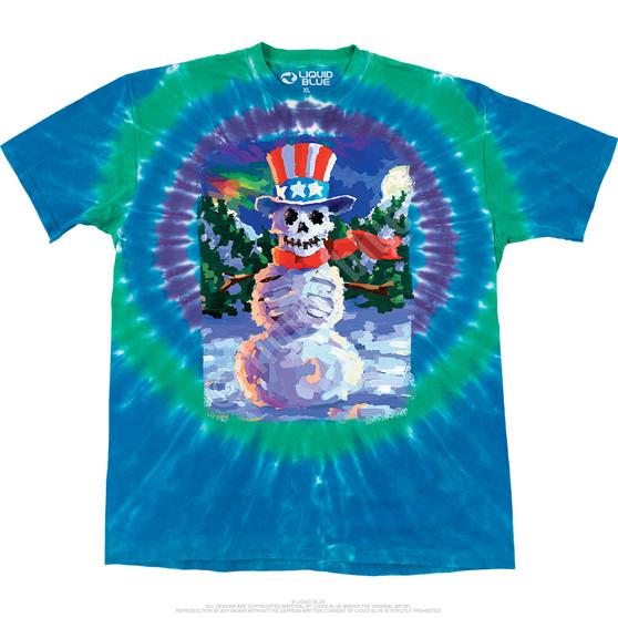 Liquid Blue Snowman Skeleton T-Shirt