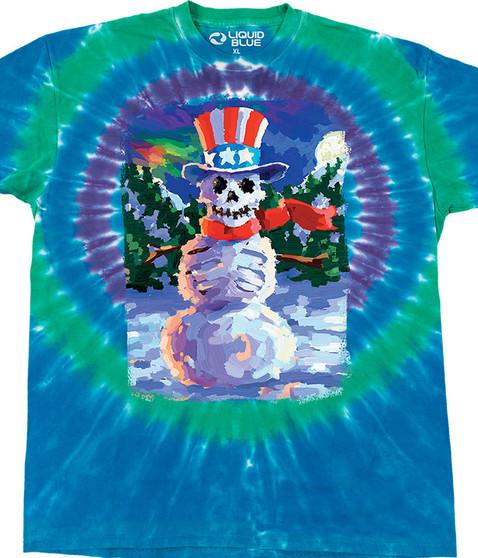 liquid blue Snowman Skeleton T-Shirt