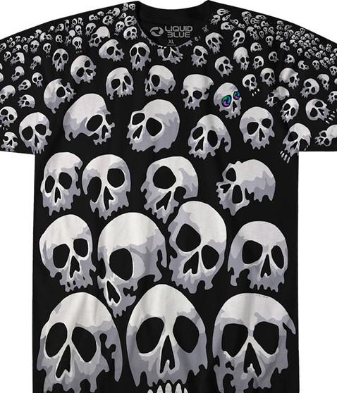 liquid blue Son Of Skulls Black T-Shirt