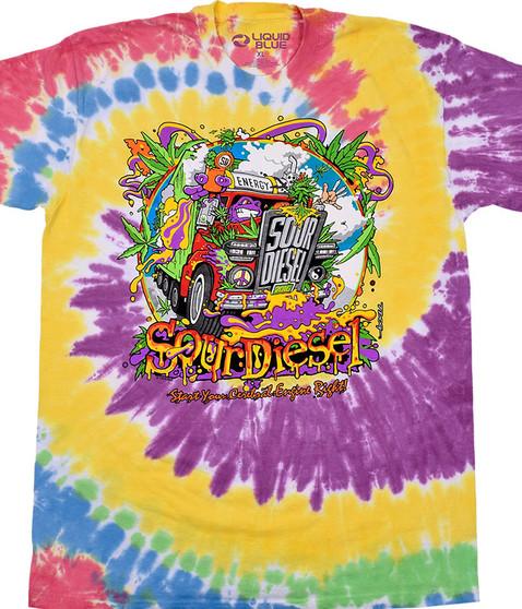 liquid blue Sour Diesel Tie-Dye T-Shirt