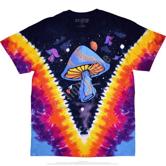 Liquid Blue Space Shrooms Tie-Dye T-Shirt