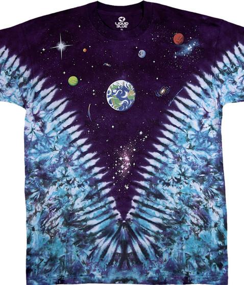 liquid blue Space Top Tie-Dye T-Shirt