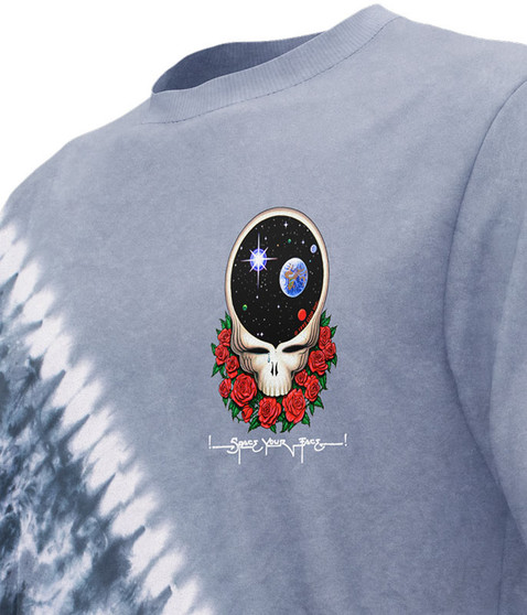 Liquid Blue Space Your Face Chest T-Shirt