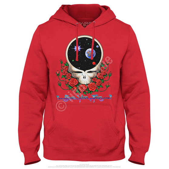 Liquid Blue Space Your Face Hoodie