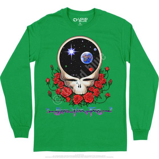 Liquid Blue Space Your Face Long Sleeve T-Shirt