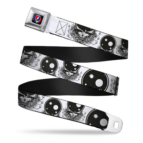 Liquid Blue Space Your Face Seatbelt Belt White