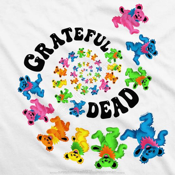 Liquid Blue Spiral Bears 3.0 White T-Shirt