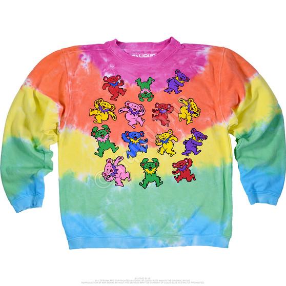 Liquid Blue Spiral Bears Youth Sweatshirt