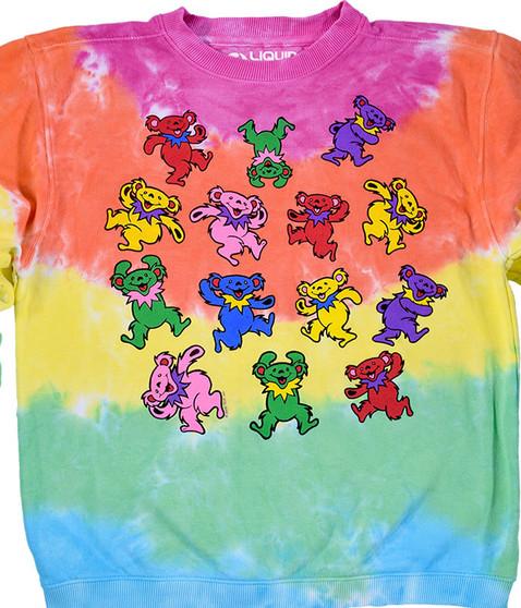 liquid blue Spiral Bears Youth Sweatshirt