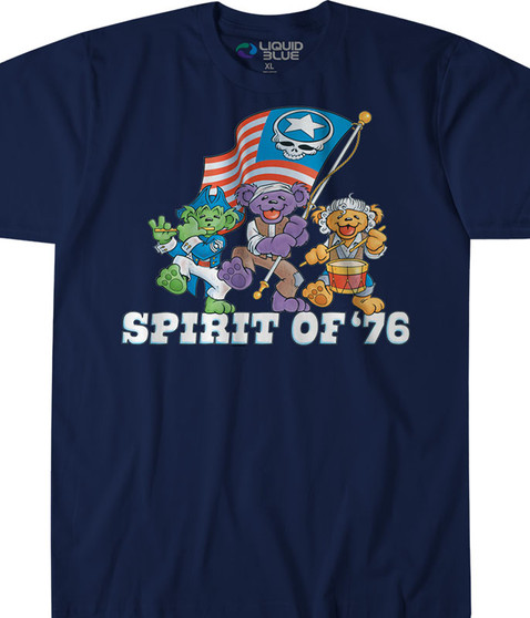 liquid blue Spirit of 76 Custom T-Shirt
