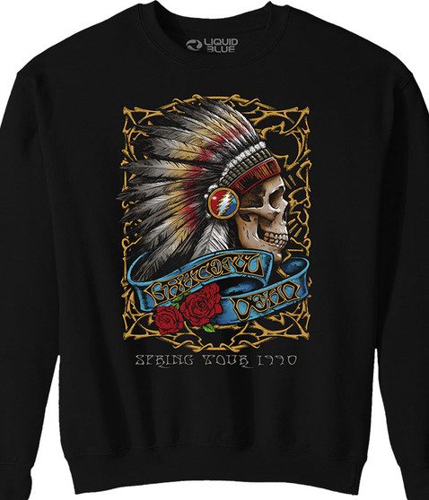 liquid blue Spring Tour '90 Black Sweatshirt