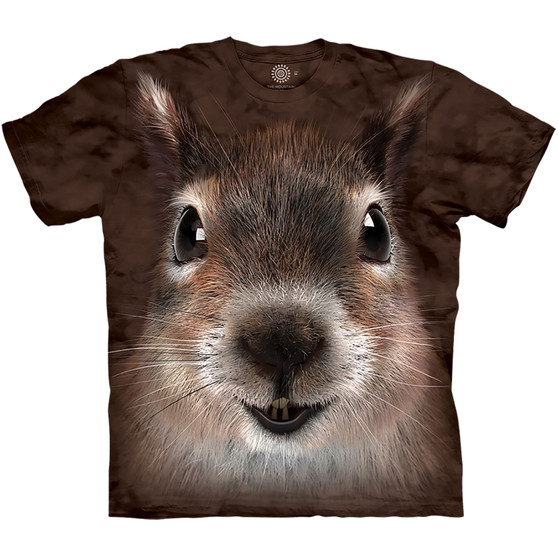Liquid Blue Squirrel Face Classic Cotton T-Shirt