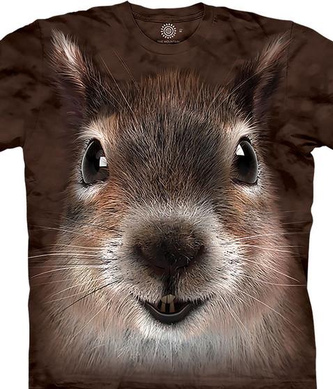 liquid blue Squirrel Face Classic Cotton T-Shirt