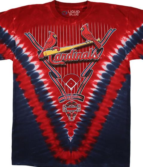 liquid blue St. Louis Cardinals V Tie-Dye T-Shirt