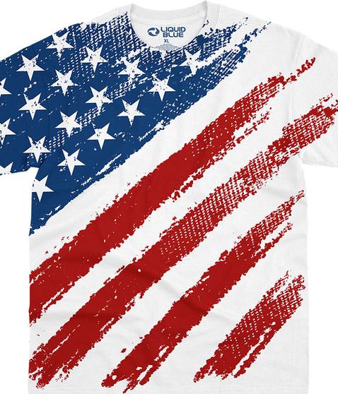 liquid blue Star Spangled Banner White T-Shirt