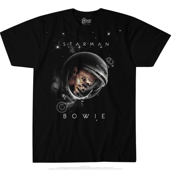Liquid Blue Starman Black T-Shirt