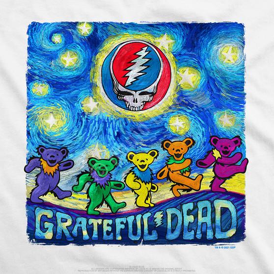 Liquid Blue Starry Bears White T-Shirt