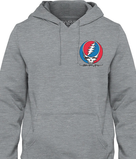 liquid blue Steal Your Face Chest Hoodie
