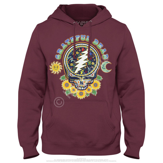 Liquid Blue Steal Your Face Day Of The Dead Hoodie