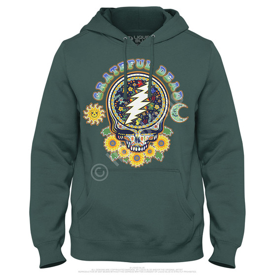 Liquid Blue Steal Your Face Day Of The Dead Hoodie