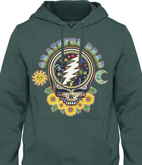 liquid blue Steal Your Face Day Of The Dead Hoodie