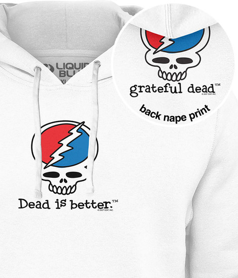liquid blue Steal Your Face Dead Is Better Hoodie