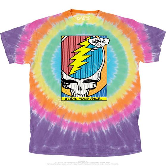 Liquid Blue Steal Your Face Pop Art T-Shirt
