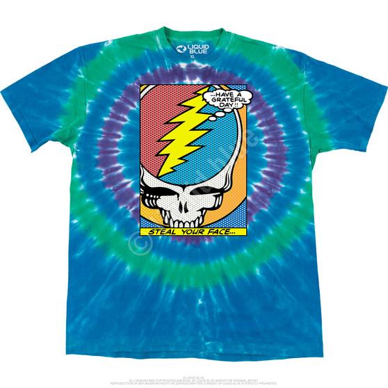 Liquid Blue Steal Your Face Pop Art T-Shirt