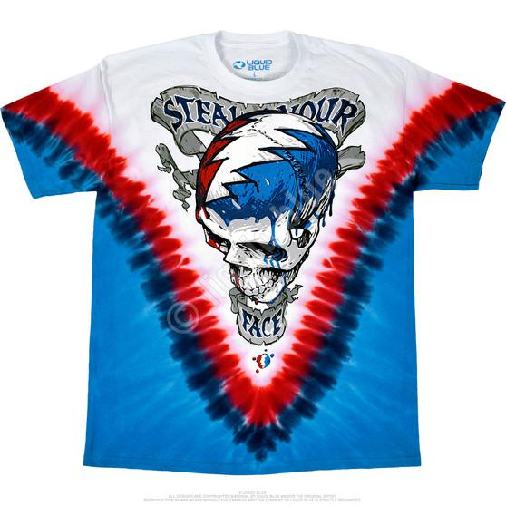 Liquid Blue Steal Your Face Vdye Tie-Dye T-Shirt